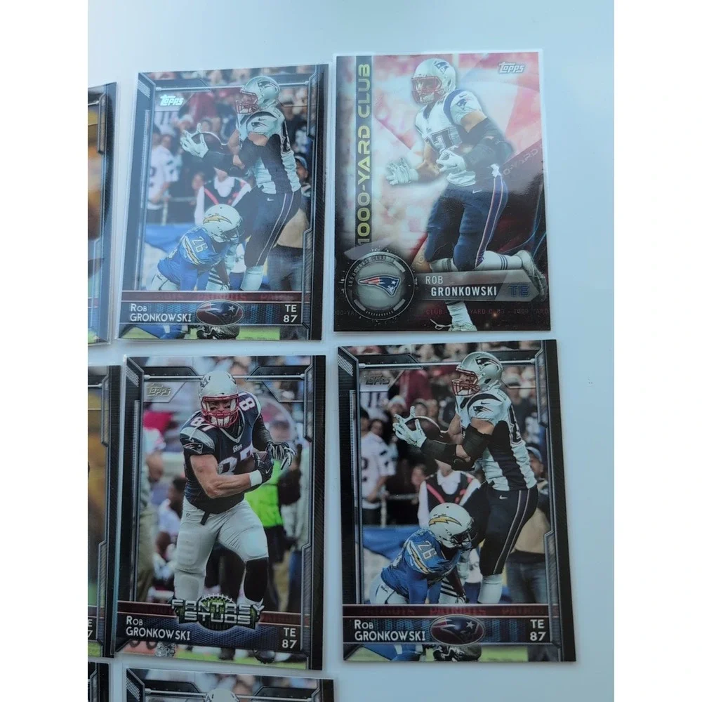 2015 Topps Rob Gronkowski Lot of 8 New‎ England Patriots TE 87 Cards - 1000 Yard